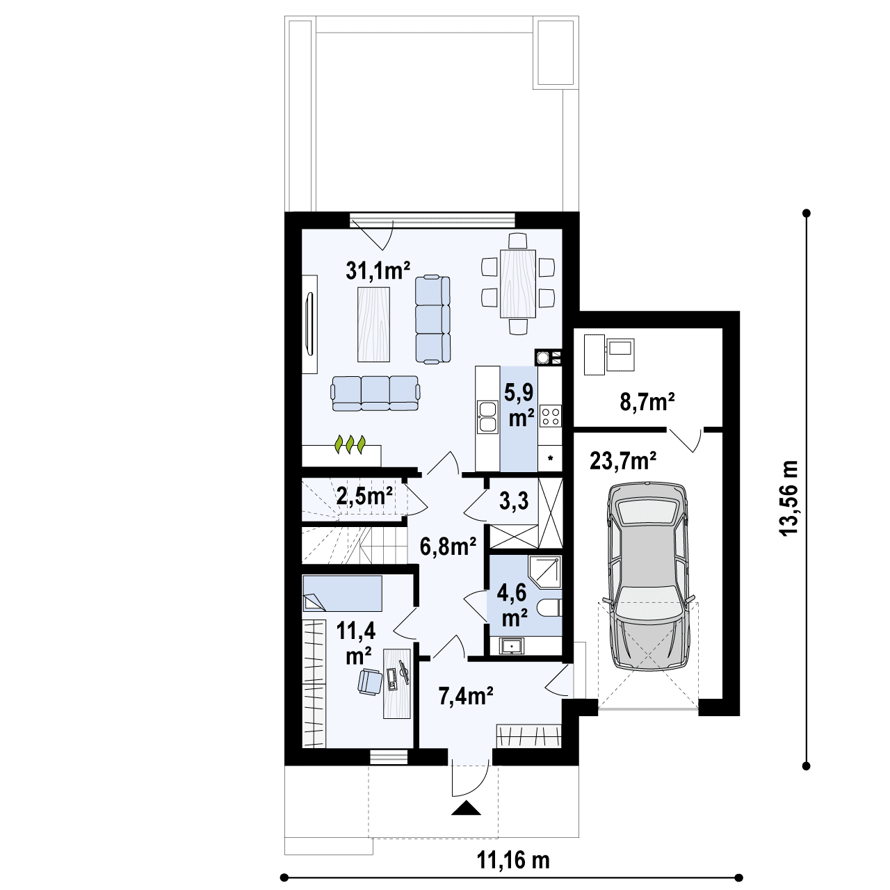 Bliźniak Zb 25 - Plan 1